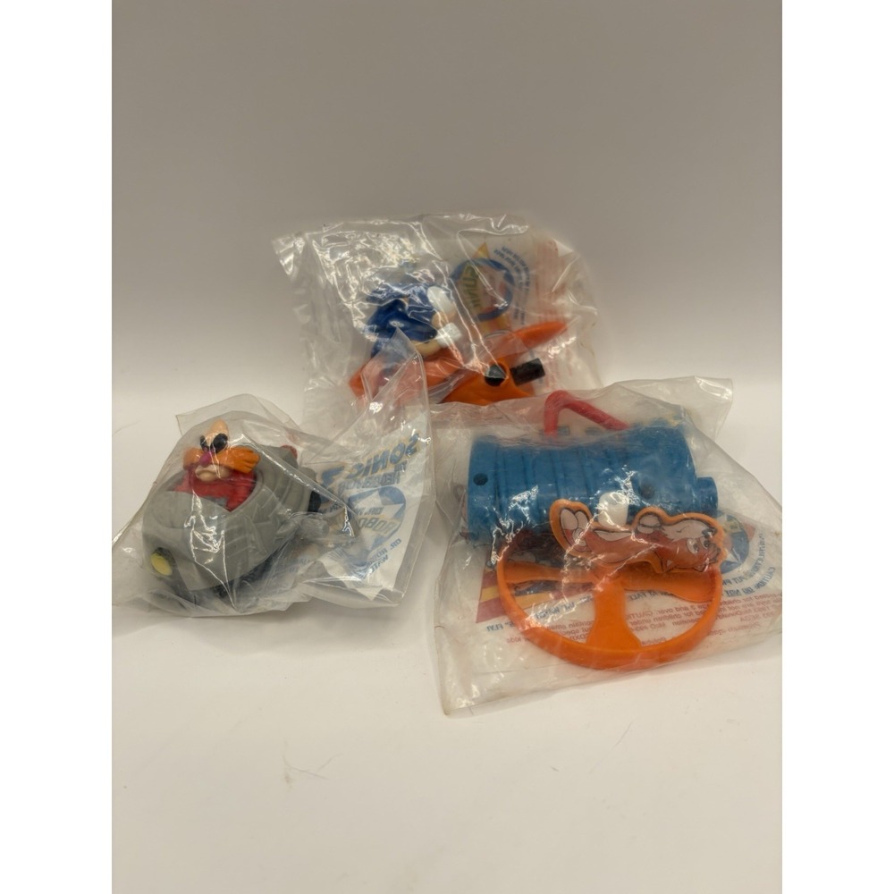 McDonalds Happy Meal Toys Sonic 3: The Hedgehog, Tails, Sonic, Robotnik NEW